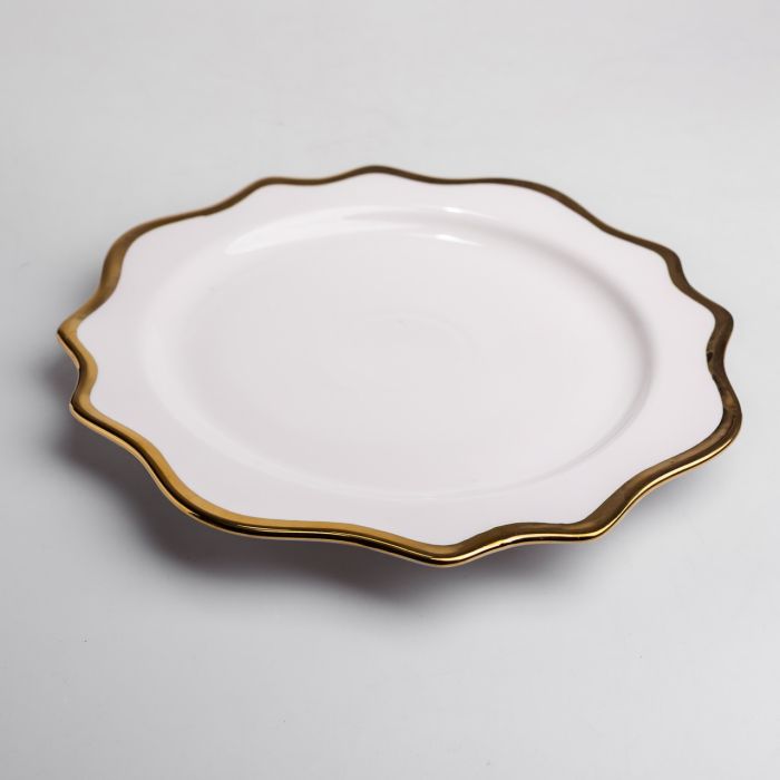 Блюдо сервірувальне порцелянове Antique White 30 см Yiwu HKPP-12 (HKPP-12) - зображення 4