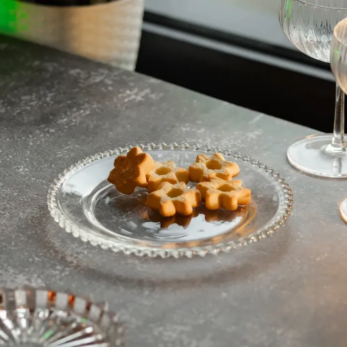 Тарелка десертная стеклянная Жемчужины 18,5 см (HP-YH-65) - изображение 4