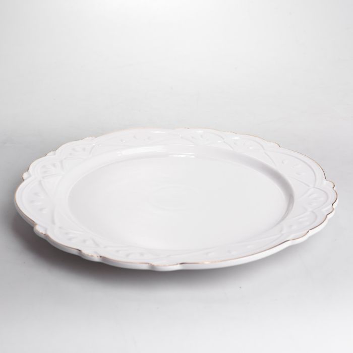 Блюдо сервірувальне кругле порцелянове Pearl 30,5 см Yiwu HP-HK-C18 (HP-HK-C18) - изображение 3