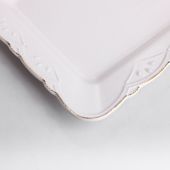 Блюдо сервірувальне прямокутне порцелянове Pearl 30,5 см Yiwu HP-HK-C11 (HP-HK-C11) - изображение 4