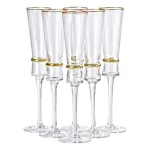 Келихи для шампанського, 200 мл, фужери (висока ніжка), набір із 6 штук. (HP-16-8)