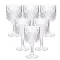 Бокалы для вина на высокой ножке набор 6 шт винный бокал стеклянный прозрачный 400 мл (HP-YH-44)