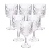 Бокалы для вина на высокой ножке набор 6 шт винный бокал стеклянный прозрачный 400 мл (HP-YH-44)