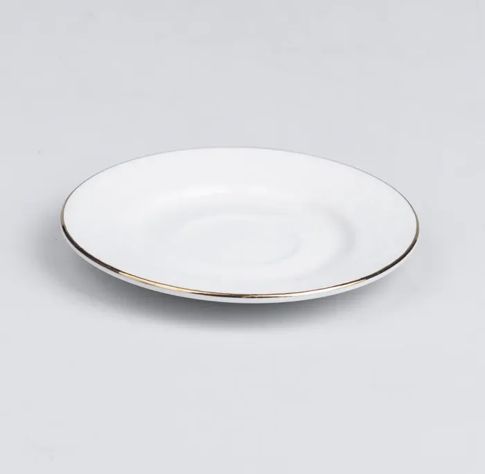 Большой белый сервиз на 6 человек столовый набор посуды 73 предмета с позолотой (HP-7-704) - изображение 2