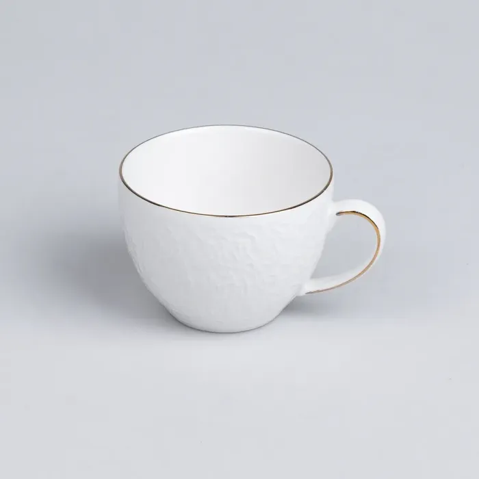 Большой белый сервиз на 6 человек столовый набор посуды 73 предмета с позолотой (HP-7-704) - изображение 3