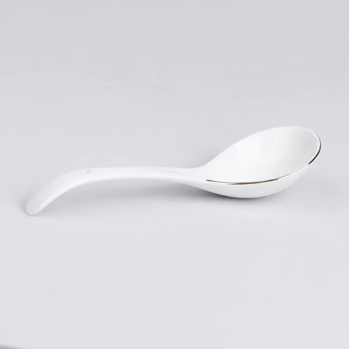 Большой белый сервиз на 6 человек столовый набор посуды 73 предмета с позолотой (HP-7-704) - изображение 4