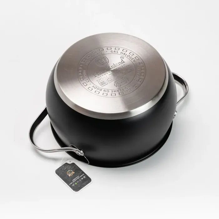 Большой набор кухонной посуды из нержавеющей стали кастрюли с толстым дном, сковорода, чайник, набор лопаток (HP33548) - изображение 9