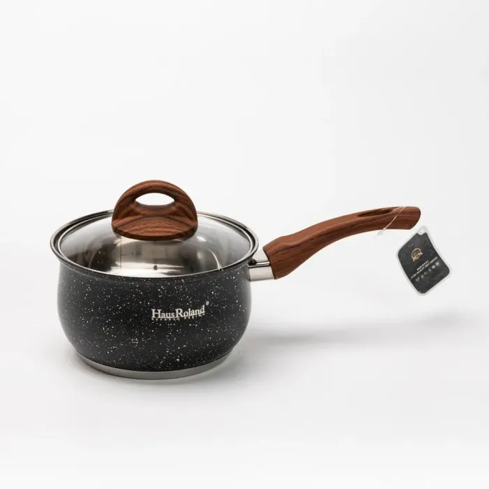 Большой набор кухонной посуды из нержавеющей стали кастрюли с толстым дном, сковорода, чайник, терка (HP33530B) - изображение 4