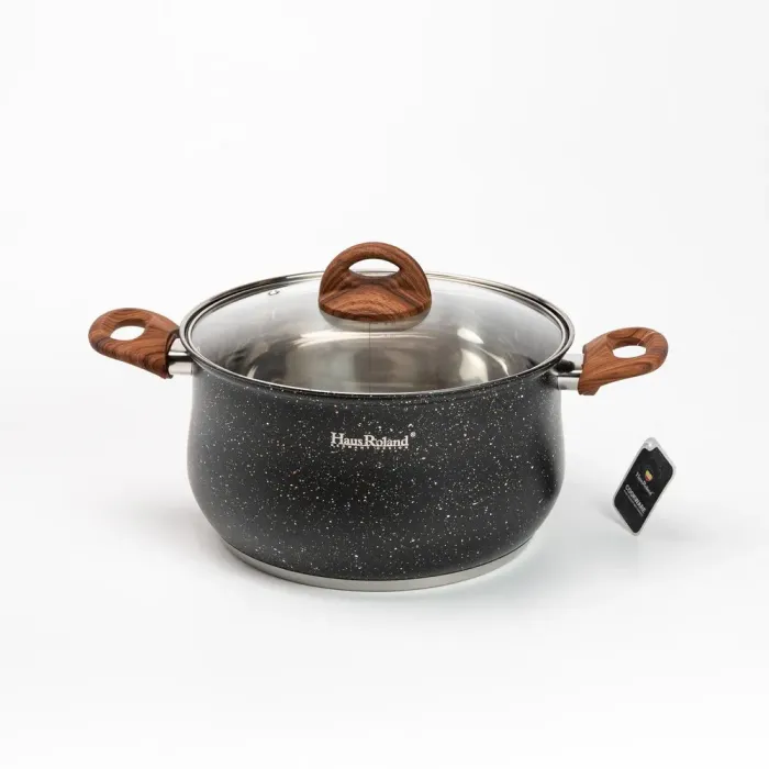 Большой набор кухонной посуды из нержавеющей стали кастрюли с толстым дном, сковорода, чайник, терка (HP33530B) - изображение 7