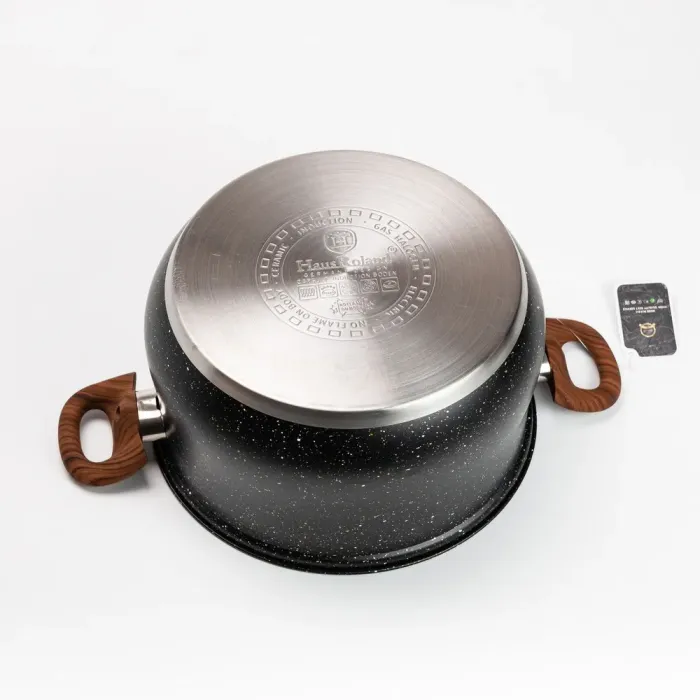 Большой набор кухонной посуды из нержавеющей стали кастрюли с толстым дном, сковорода, чайник, терка (HP33530B) - изображение 8