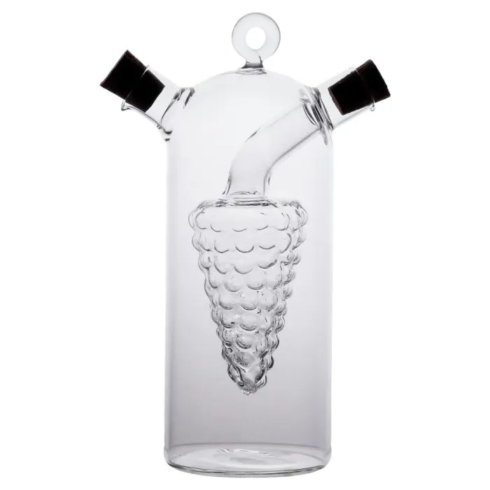 Пляшка для олії та оцту 2 в 1 подвійна пляшка для оливкової олії та оцту 380 мл скло HP-34-12 (HP-34-12) - зображення 3