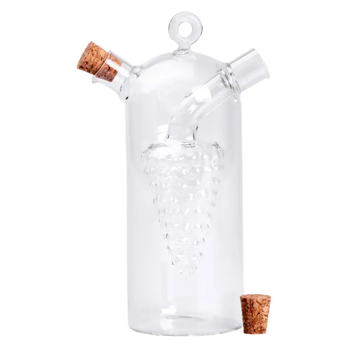 Пляшка для олії та оцту 2 в 1 подвійна пляшка для оливкової олії та оцту 380 мл скло HP-34-12 (HP-34-12) - зображення 4