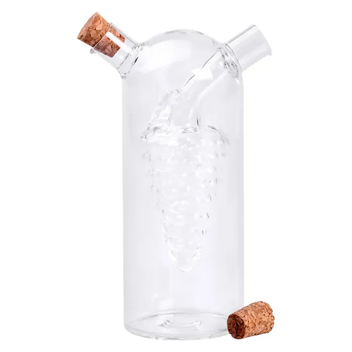 Пляшка для олії та оцту 2 в 1 скляна 380 мл для оливкової, соняшникової олії та оцту HP-34-14 (HP-34-14) - изображение 3