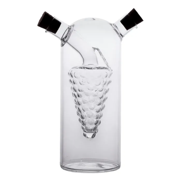 Пляшка для олії та оцту 2 в 1 скляна 380 мл для оливкової, соняшникової олії та оцту HP-34-14 (HP-34-14) - изображение 4