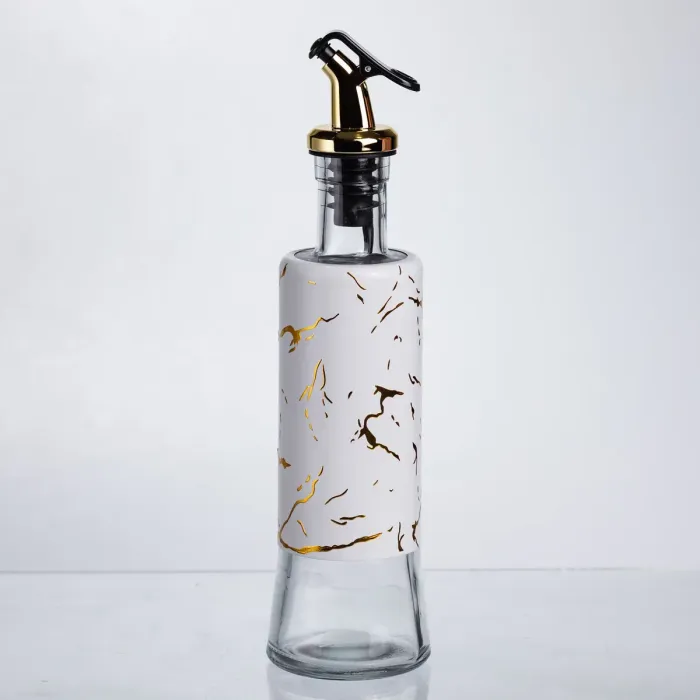 Пляшка для олії з дозатором 300 мл, білий мармур HP-1343 (HP-1343) - зображення 1