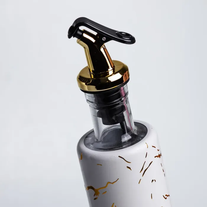 Пляшка для олії з дозатором 300 мл, білий мармур HP-1343 (HP-1343) - зображення 2