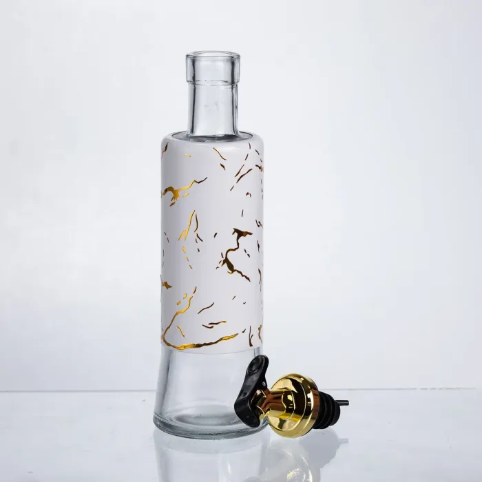 Пляшка для олії з дозатором 300 мл, білий мармур HP-1343 (HP-1343) - зображення 3