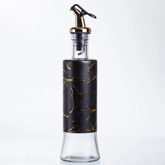 Пляшка для олії з дозатором 300 мл, чорний мармур HP-1344 (HP-1344) - зображення 1
