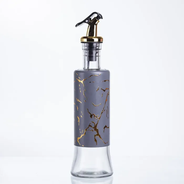 Пляшка для олії з дозатором 300 мл, сірий мармур HP-1345 (HP-1345) - зображення 1