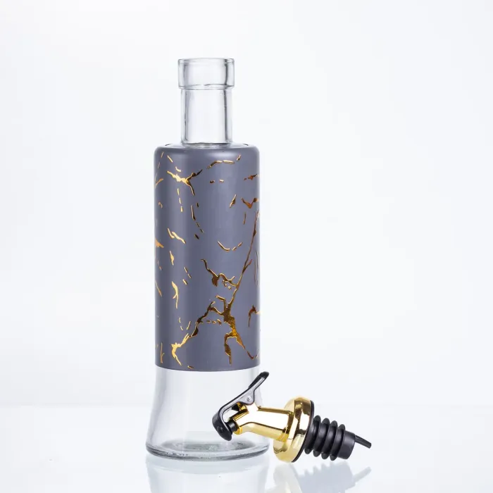 Пляшка для олії з дозатором 300 мл, сірий мармур HP-1345 (HP-1345) - зображення 3