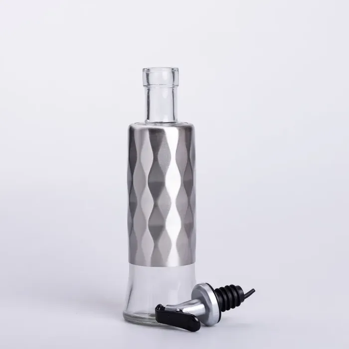 Пляшка для олії з дозатором 300 мл скляна пляшка для оливкової та соняшникової олії (HP-1361) - изображение 4