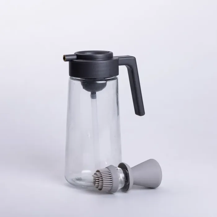 Пляшка для олії з дозатором 550 мл скляна пляшка для оливкової та соняшникової олії (HP-1350) - изображение 3