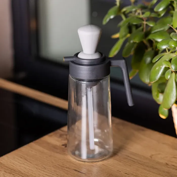 Пляшка для олії з дозатором 550 мл скляна пляшка для оливкової та соняшникової олії (HP-1350) - изображение 5