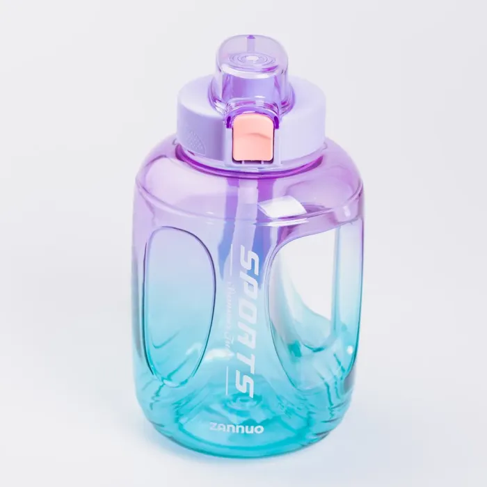 Бутылочка для воды 1.6 л спортивная с трубочкой с ремешком (HP-14-35) - изображение 1