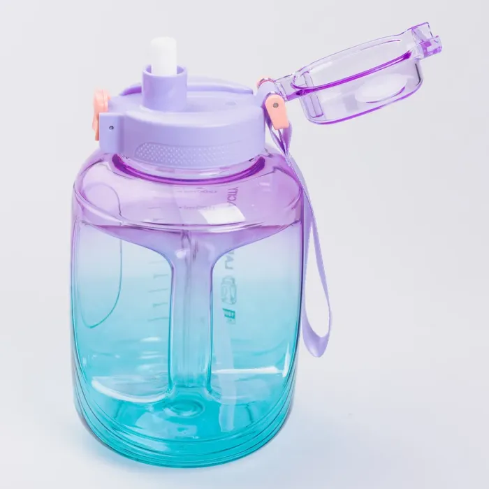 Бутылочка для воды 1.6 л спортивная с трубочкой с ремешком (HP-14-35) - изображение 4