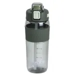 Пляшка для води 600 мл пляшка в школу для тренувань із трубочкою та ручкою 22 см Зелена (HP-14-42GR)