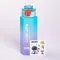 Бутылка для воды 650 мл бутылочка с поилкой для спорта и школы с ремешком + наклейки Keep Going голубая (HP-14-47BL)