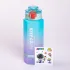 Бутылка для воды 650 мл бутылочка с поилкой для спорта и школы с ремешком + наклейки Keep Going голубая (HP-14-47BL)