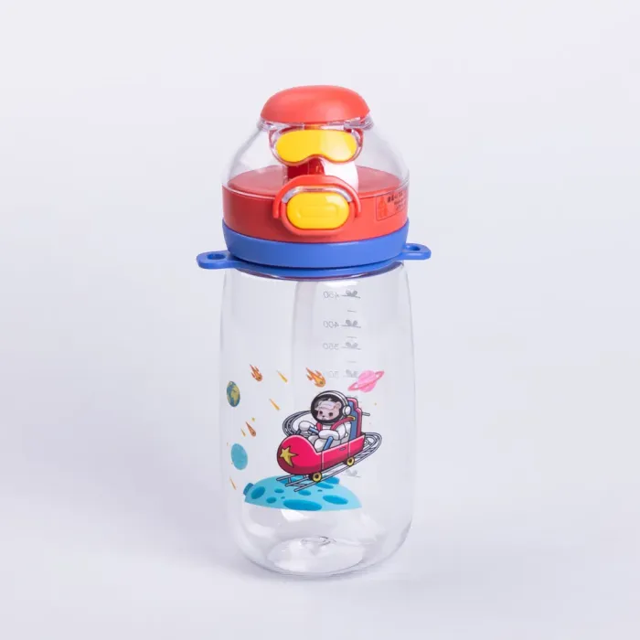 Пляшка для води дитяча 550 мл з ремінцем і трубочкою для спорту та школи (HP-14-45R) - изображение 2