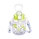 Пляшка для води Gucgres дитяча 650 мл на ремінці пляшечка з напувалкою для дитини зелена (HP-14-43GR)