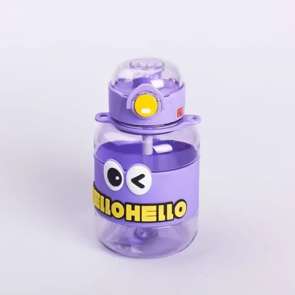 Пляшка для води дитяча з трубочкою 680 мл з ручкою та ремінцем Фіолетова (HP-14-46V) - изображение 2