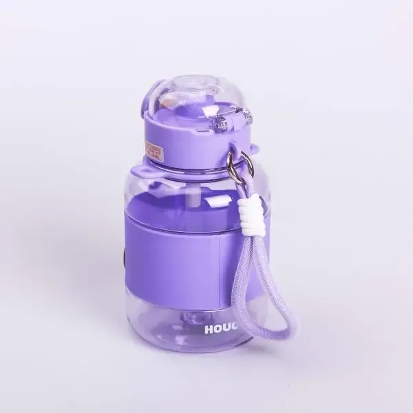 Пляшка для води дитяча з трубочкою 680 мл з ручкою та ремінцем Фіолетова (HP-14-46V) - изображение 4