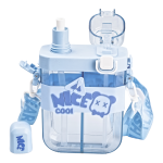 Пляшка для води подвійна Nice 620 мл з трубочкою та мундштуком блакитний HP18311BL (HP18311BL)