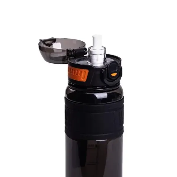 Пляшка для води з трубочкою та ремінцем 750 мл спортивна пляшка 23.5 см Чорна (HP-14-34B) - зображення 3