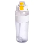 Пляшка для води спортивна 800 мл із трубочкою та ручкою 24 см Біла (HP-14-41W)