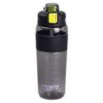 Пляшка для води спортивна 800 мл із трубочкою та ручкою 24 см Чорна (HP-14-41B)