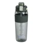 Пляшка для води спортивна 800 мл із трубочкою та ручкою 24 см Зелена (HP-14-41GR)