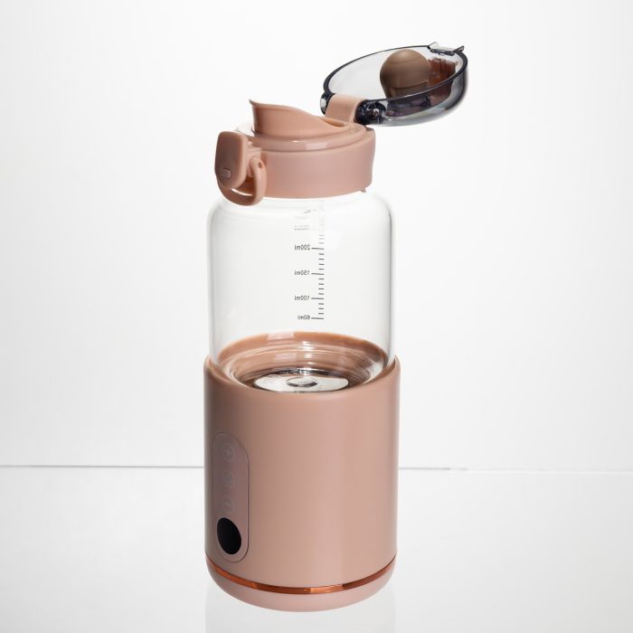 Пляшка з підігрівом для дитячого харчування та напоїв 300 мл з акумулятором підігрівач термос для дитячого харчування Рожевий HW01P (HW01P) - изображение 4