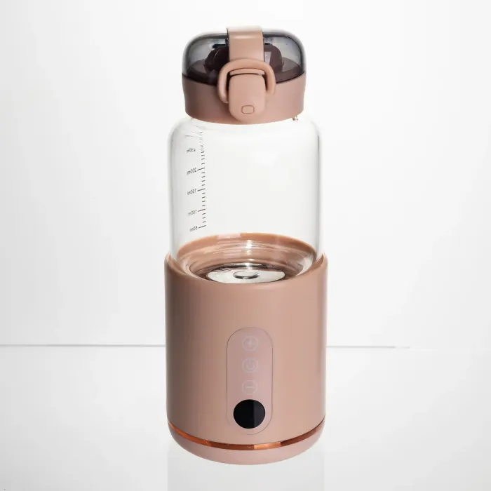 Пляшка з підігрівом для дитячого харчування та напоїв 300 мл з акумулятором підігрівач термос для дитячого харчування Рожевий HW01P (HW01P) - зображення 5