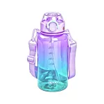 Бутылка Water bottle 1л фиолетовая с поилкой спорт школа многоразовая, емкость для воды питьевая посуда бутылочка (HP-14-31V)