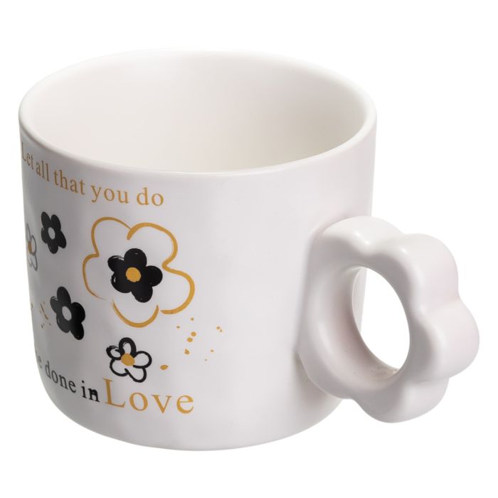 Чашка для чаю та кави порцелянова 420 (мл) гарна оригінальна кружка на подарунок FM-14A (FM-14A) - зображення 4