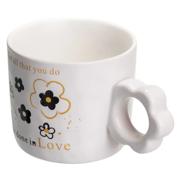 Чашка для чаю та кави порцелянова 420 (мл) гарна оригінальна кружка на подарунок FM-14A (FM-14A) - зображення 4