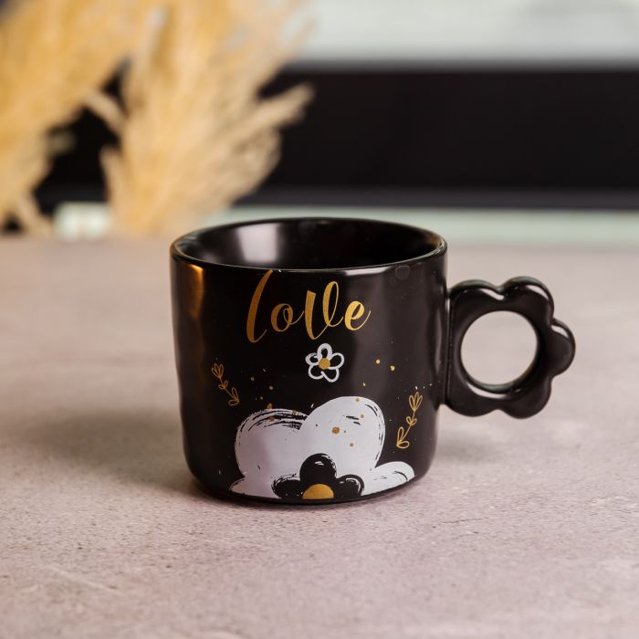 Чашка для чаю та кави порцелянова Love 420 (мл) гарна оригінальна кружка на подарунок FM-14B (FM-14B) - изображение 1