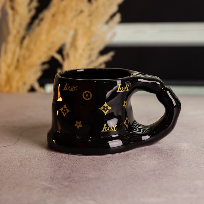 Чашка порцелянова 500 (мл) оригінальна кружка на подарунок чашка для чаю та кави Чорний FM-11B (FM-11B) - изображение 2