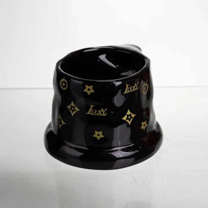 Чашка порцелянова 500 (мл) оригінальна кружка на подарунок чашка для чаю та кави Чорний FM-11B (FM-11B) - зображення 3