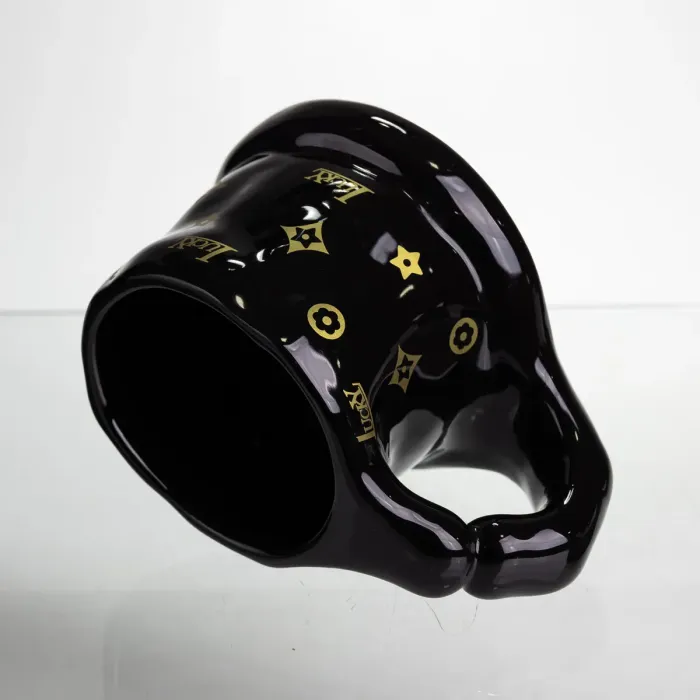 Чашка порцелянова 500 (мл) оригінальна кружка на подарунок чашка для чаю та кави Чорний FM-11B (FM-11B) - зображення 4